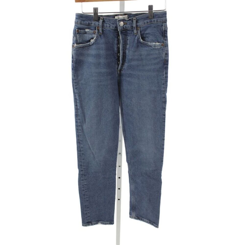 Agolde Women Cropped Jeans Blue Cotton Size 25